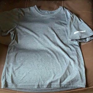 Bauer Youth Medium Grey T-Shirt Short Sleeve